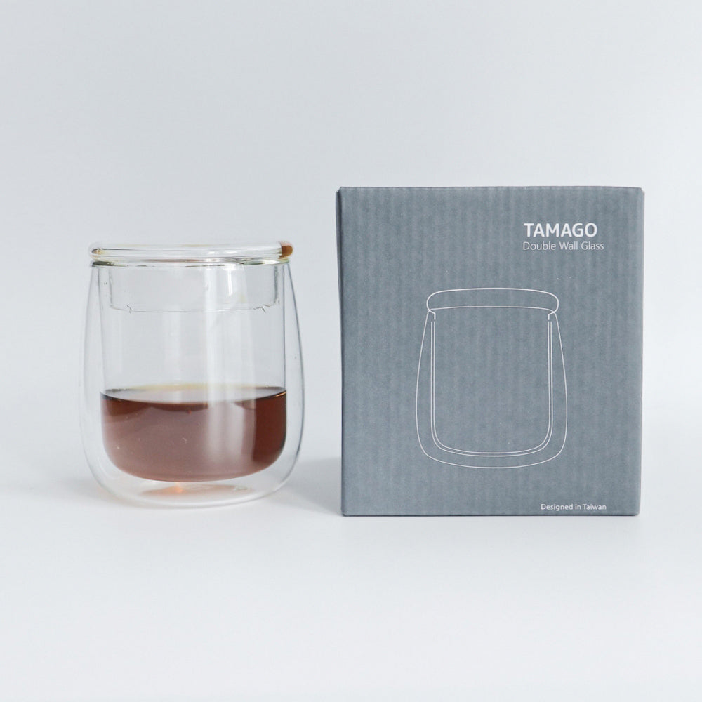 TAMAGO Double-Wall Glass Cup  (with 2022 new version Lid)